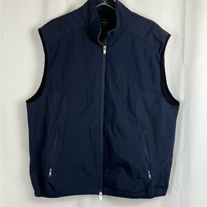 Greg Norman Shark Golf Vest Mens XL Navy Lightweight Full Zip